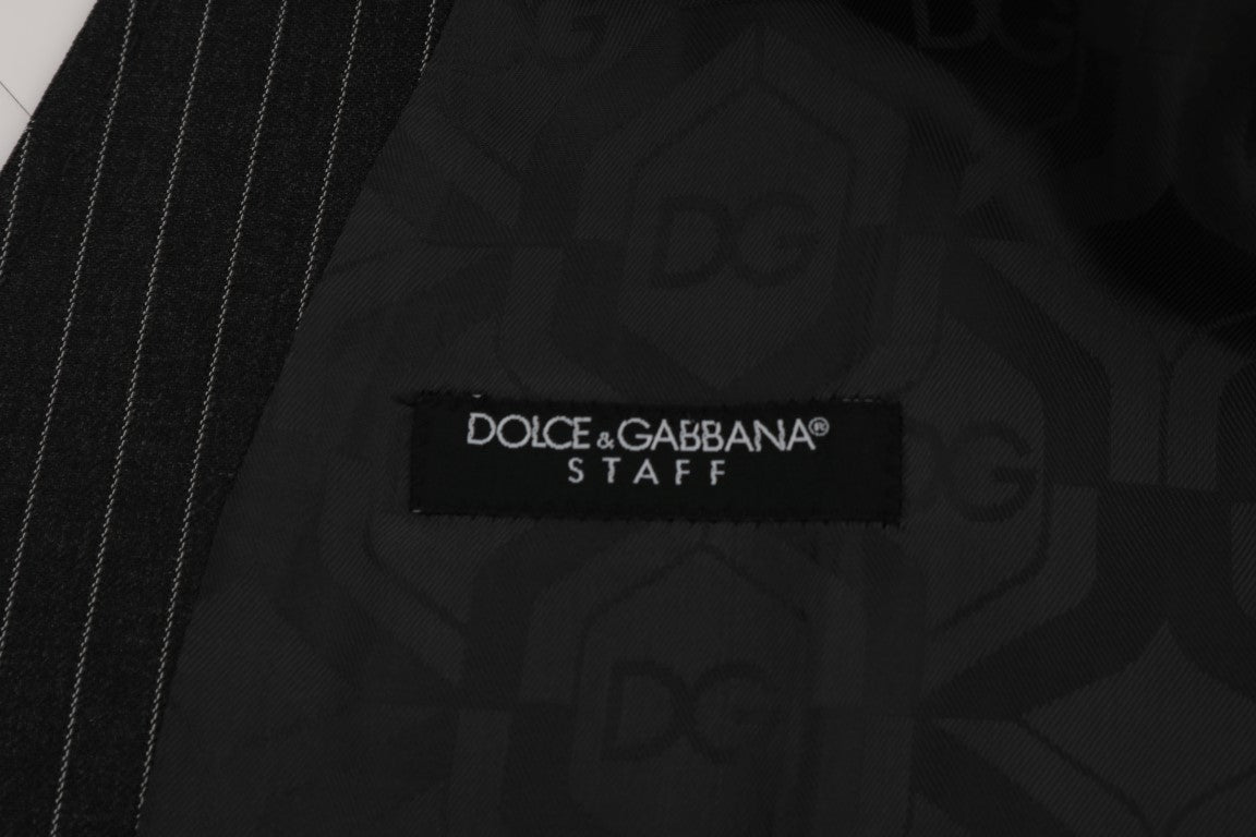 Елегантна жилетка на сиви райета Dolce &amp; Gabbana