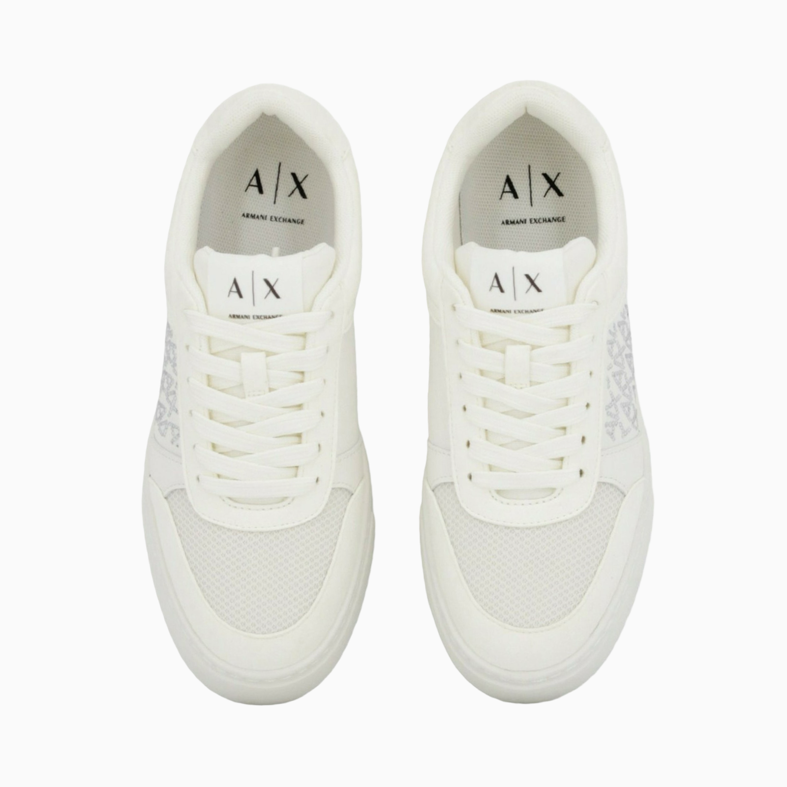 Дамски бели кецове Armani Exchange Women Sneakers XW002788 AF23057 U0011 Top View