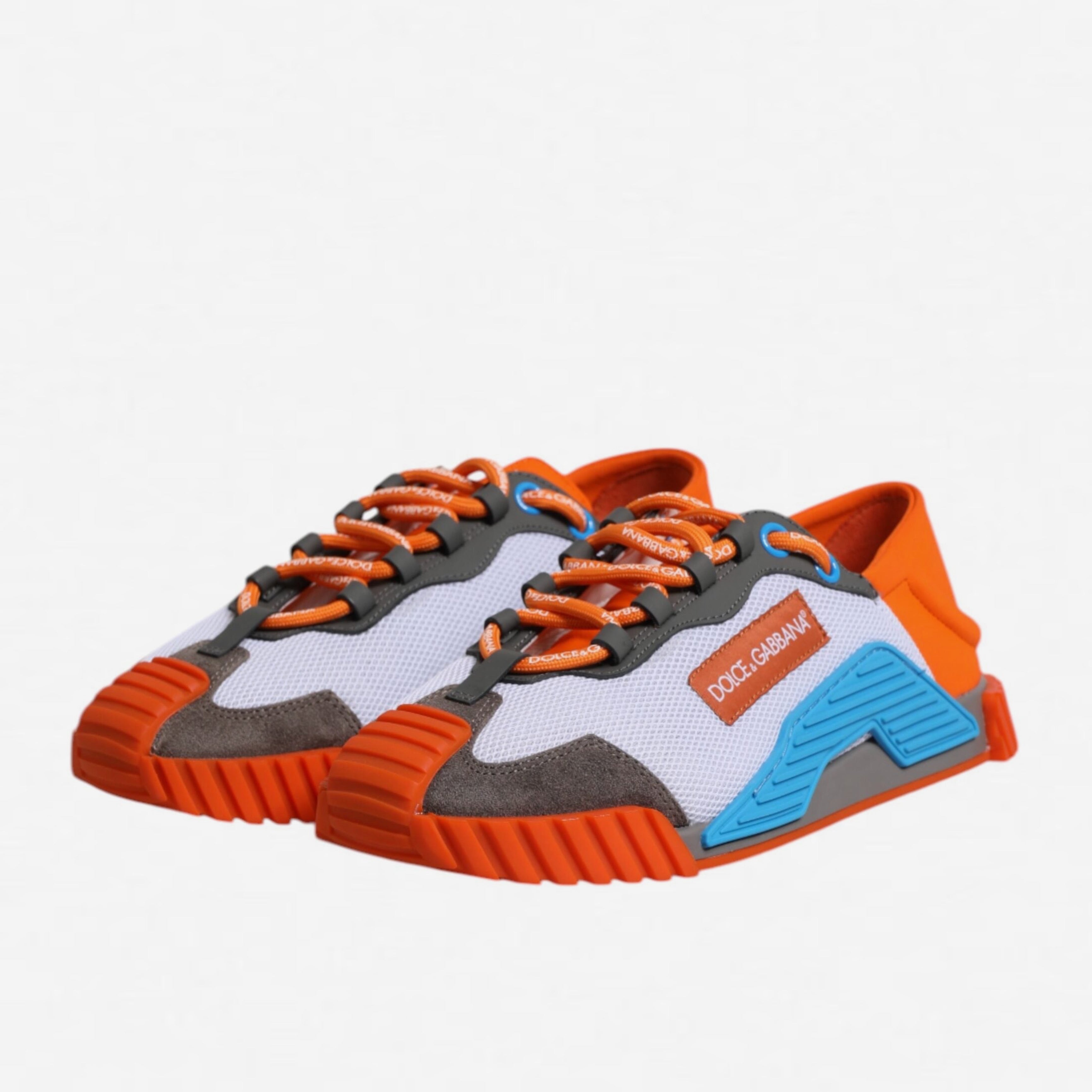 Мъжки кецове Dolce&Gabbana NS1 Sneakersin Orange/Brown/Light Blue/White angled view