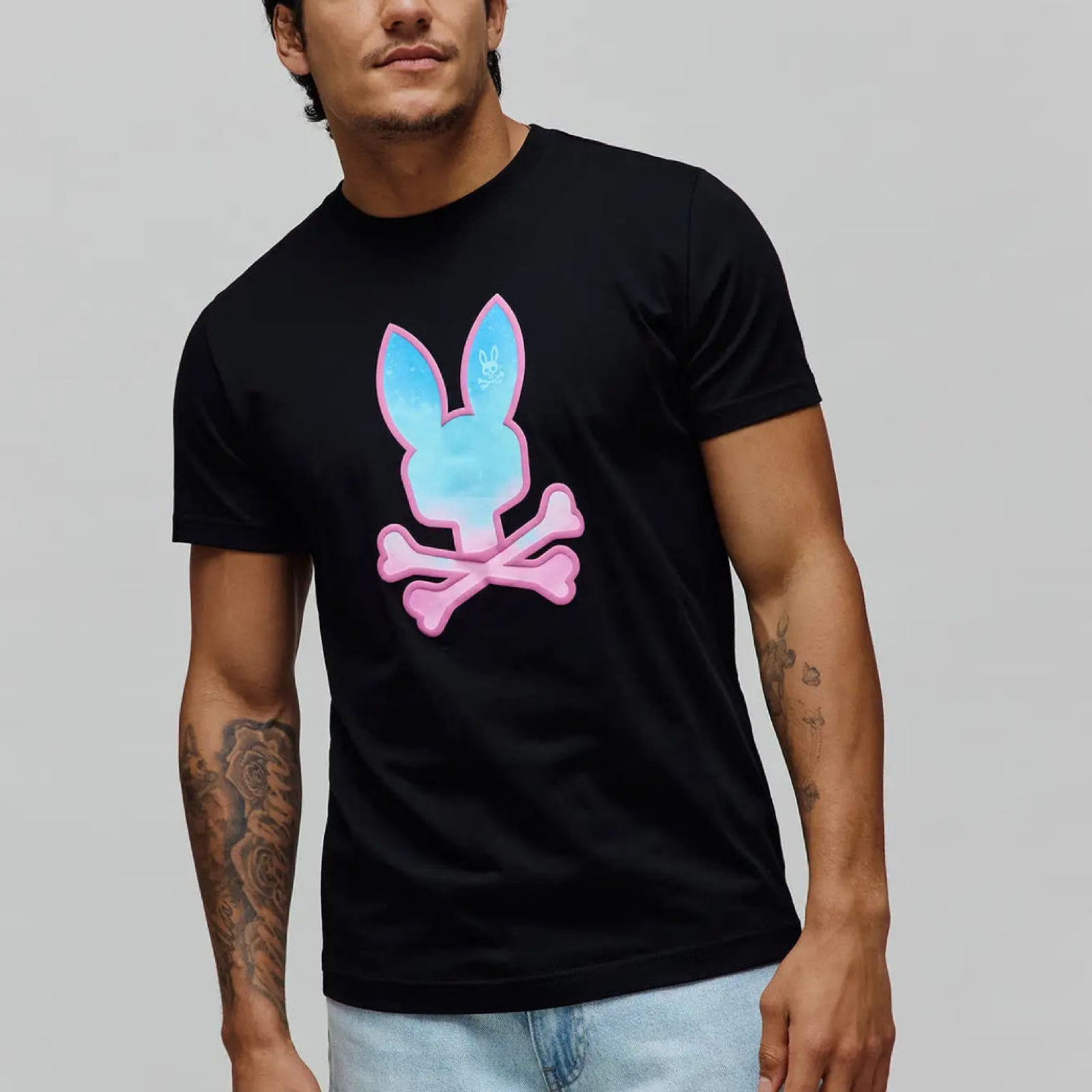 Мъжка тениска Psycho Bunny Men T-shirt MT0200237 001 Front View