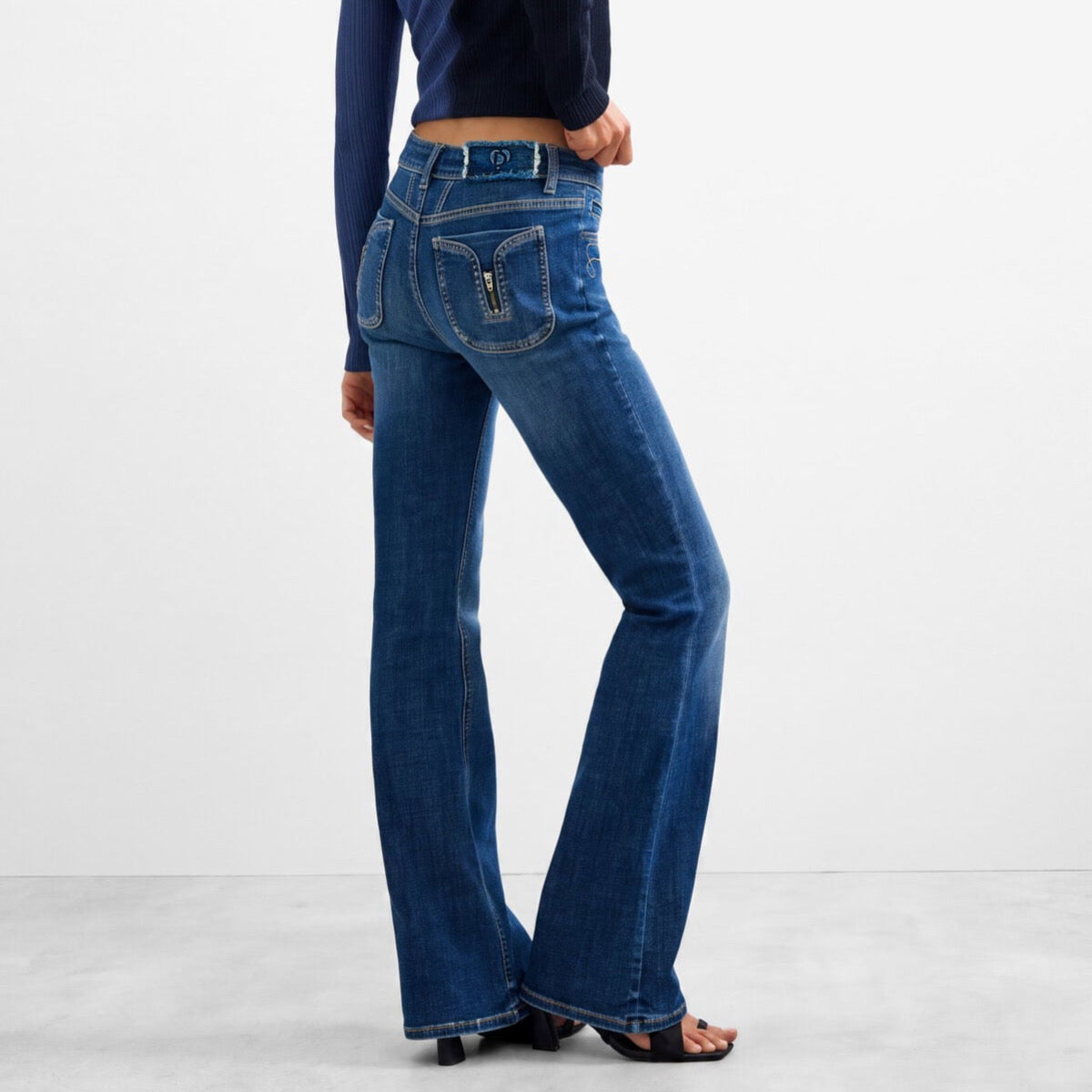 Дамски дънки Desigual women’s jeans 26WWDD1850 0844 Back view 