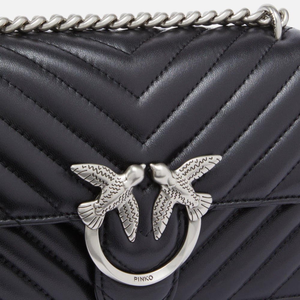 Black women's bag Pinko дамска черна чанта 100074A0GK-Z99O Close-up