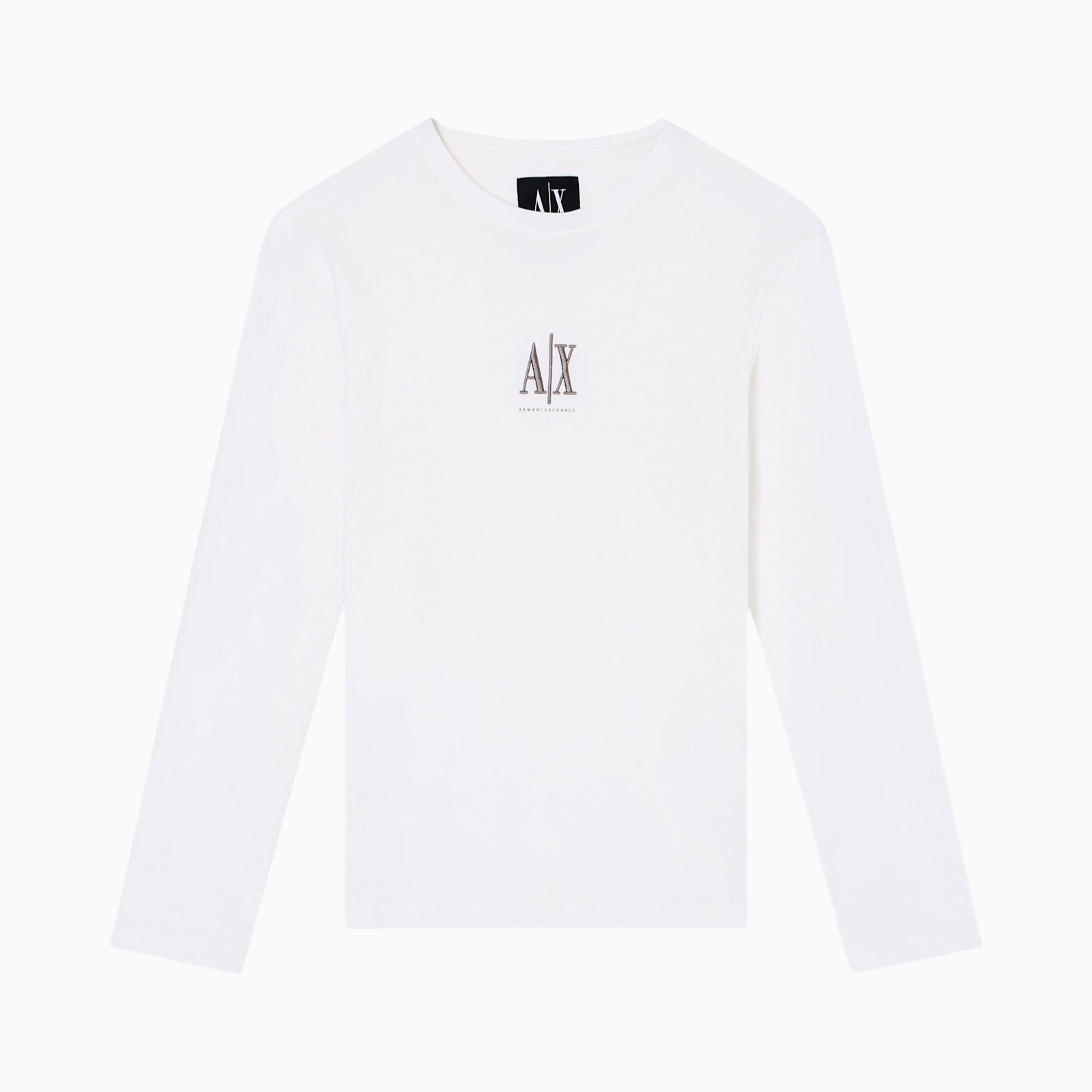 Мъжка бяла блуза Armani Exchange Men Long Sleeve T-shirt XM000364 AF12308 U0009 Front View