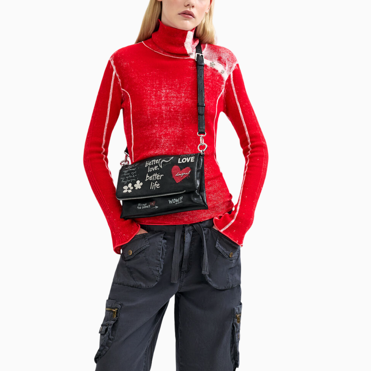 Дамска чанта Desigual Women Crossbody Bag 26WAXP39 2000 Model View