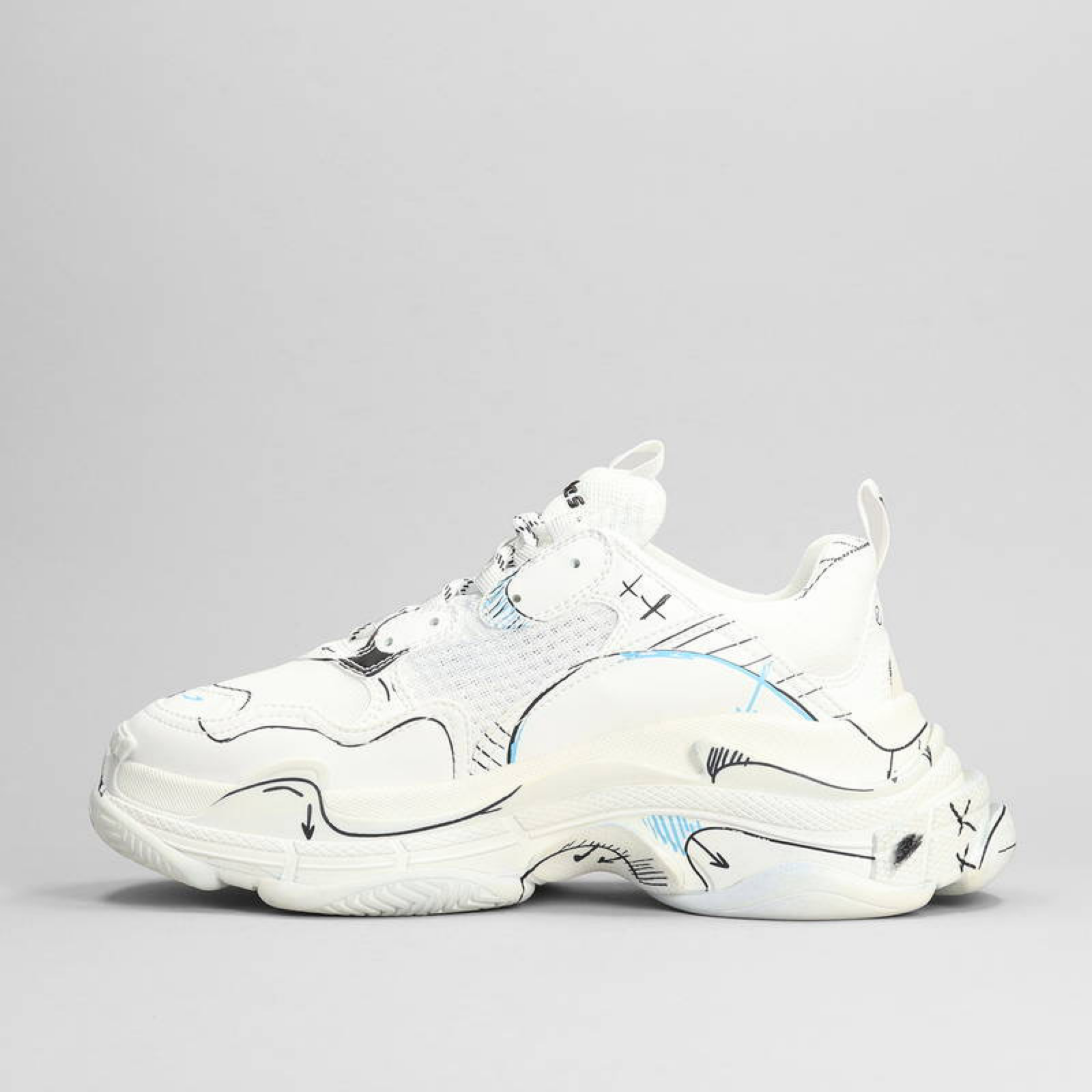 Balenciaga Triple S Men Sneakers Medial View