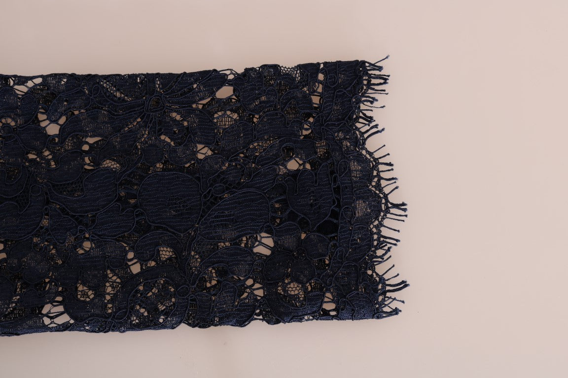 Dolce &amp; Gabbana Елегантна флорална дантелена рокля с А-силует