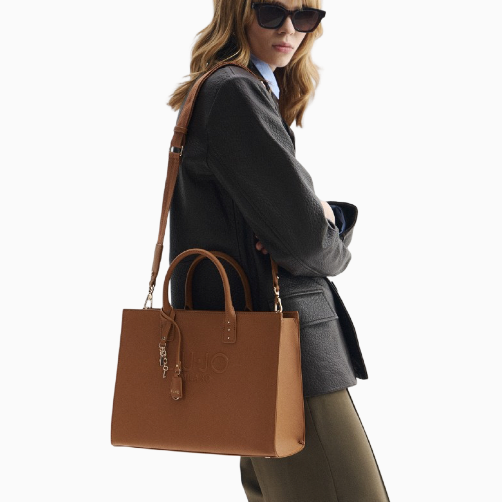 Дамска кафява чанта Liu Jo Women Tote Bag AA6149 ES029 Model View