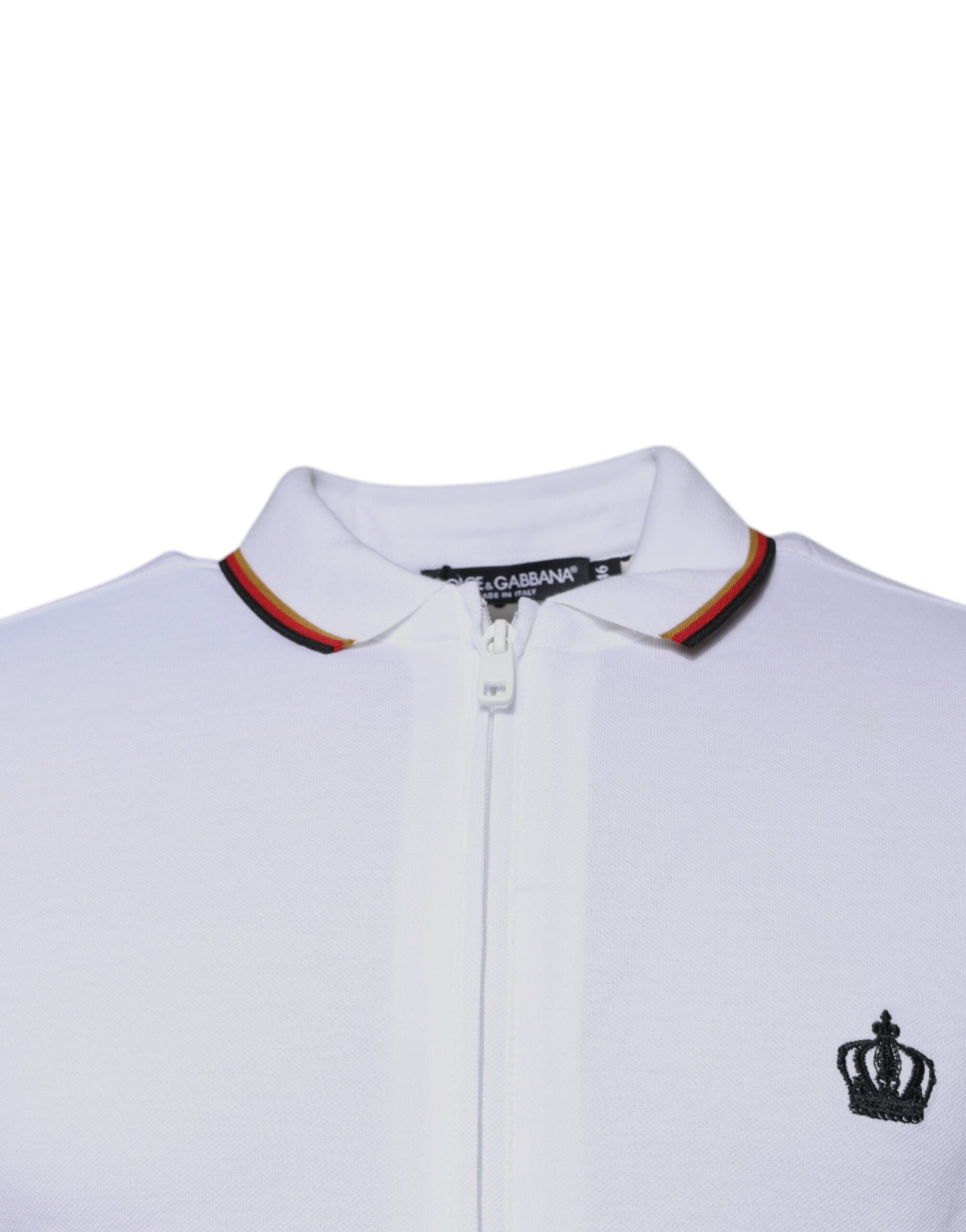 Dolce &amp; Gabbana White Crown Мъжки пуловер с пълен цип