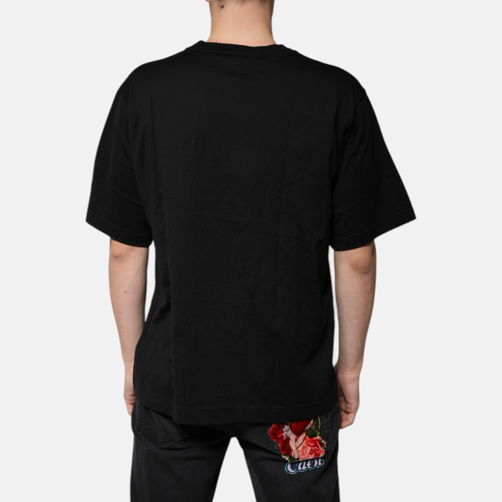 Мъжка черна тениска шпиц Dolce & Gabbana