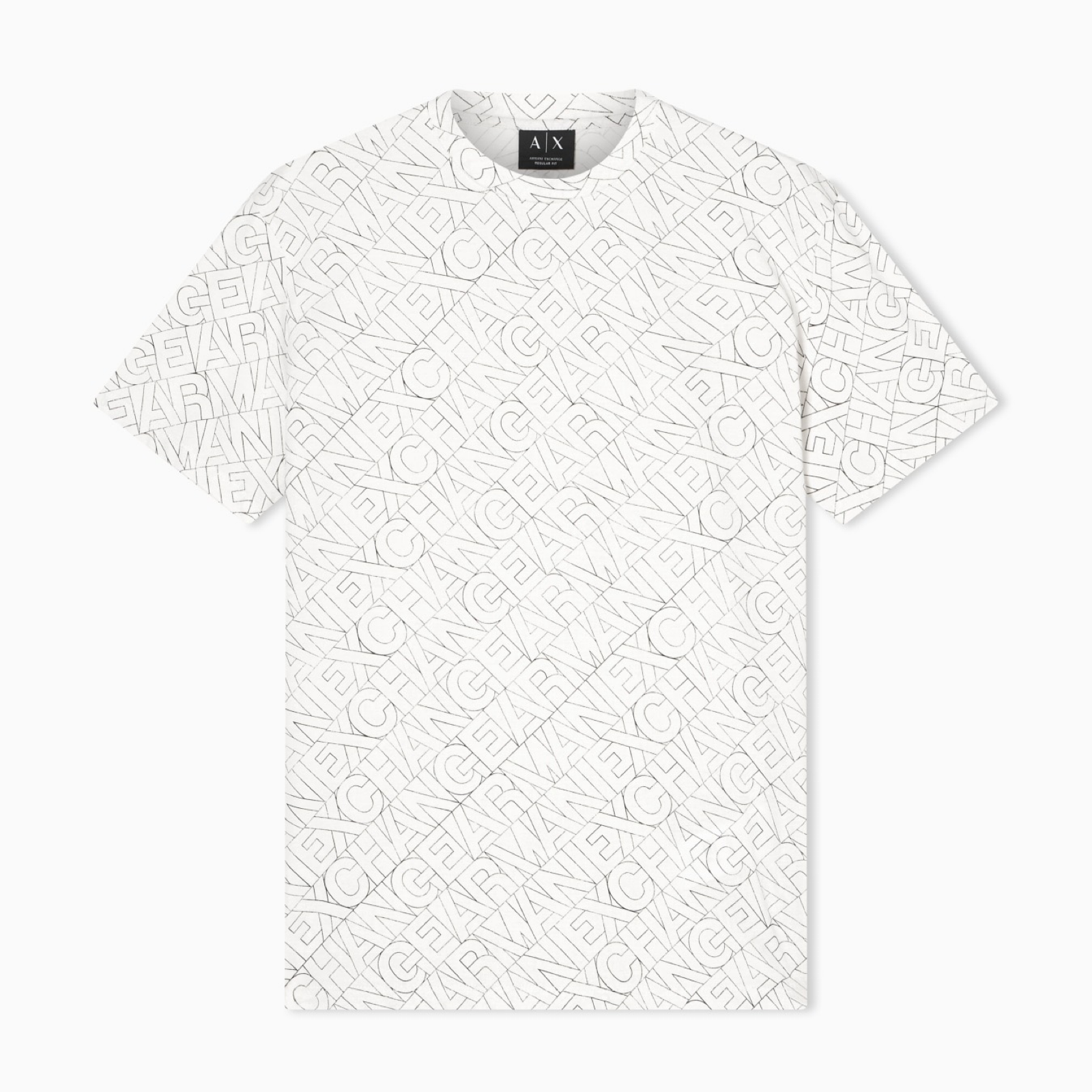 Мъжка бяла тениска Armani Exchange Men T-shirt XM002783 AF10356 F1167 Front View