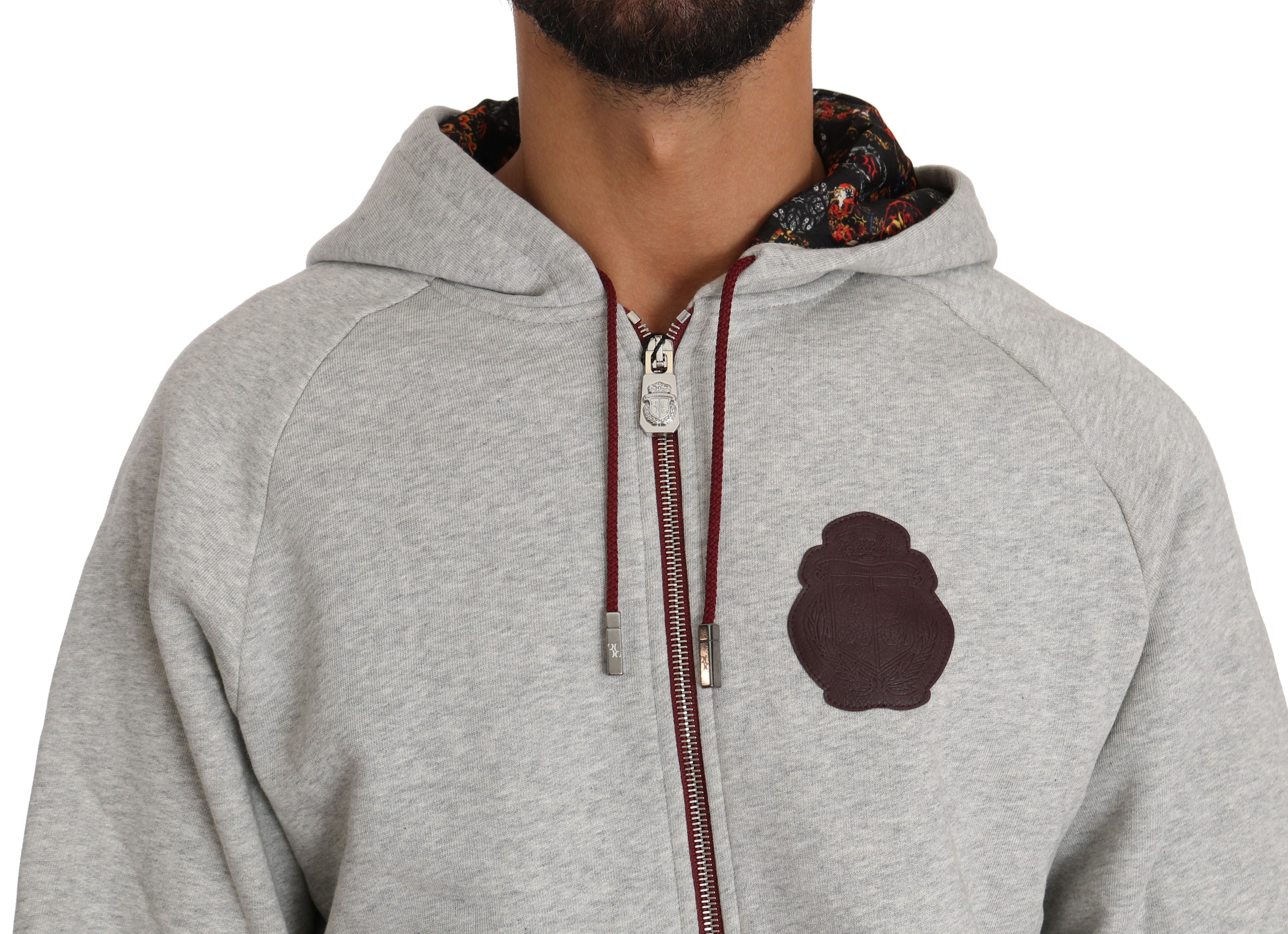 Елегантен ансамбъл от сив анцуг с качулка Billionaire Italian Couture