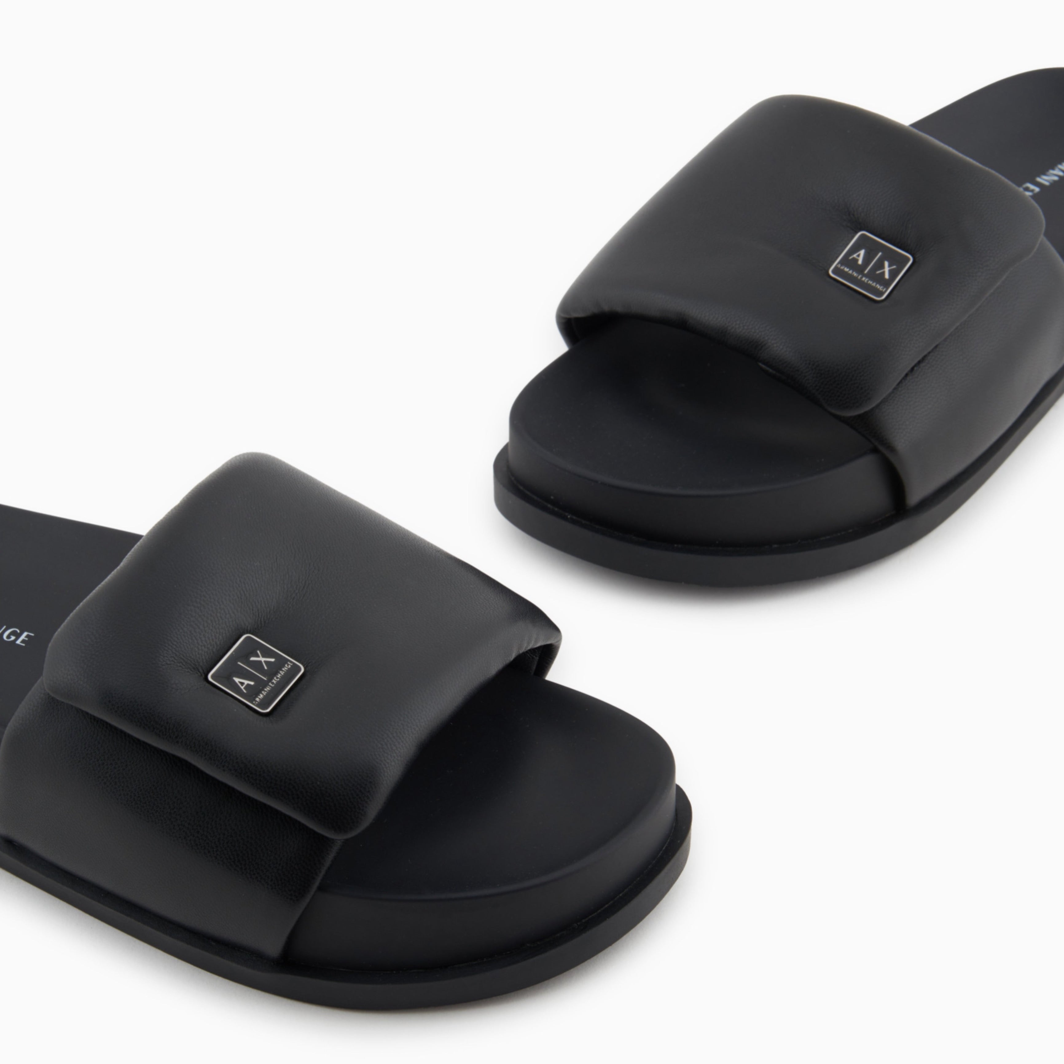 Дамски елегантни чехли Women’s slippers Armani Exchange XDP061 XV926 00002 Black Front Cropped view