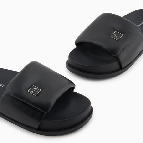 Дамски елегантни чехли Women’s slippers Armani Exchange XDP061 XV926 00002 Black Front Cropped view