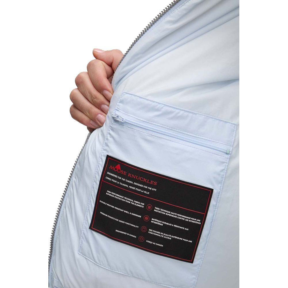 Светлосини найлонови якета и палто Moose Knuckles