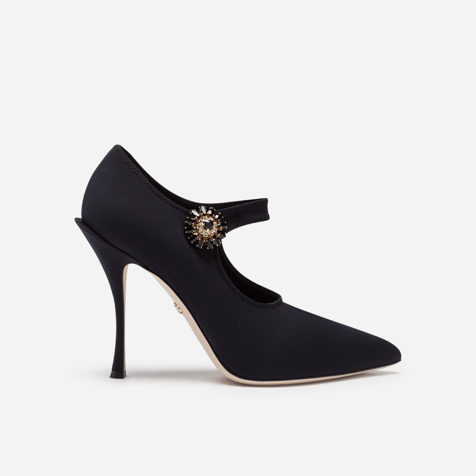 Dolce & Gabbana Stretch Jersey Mary Janes Pumps Lateral View