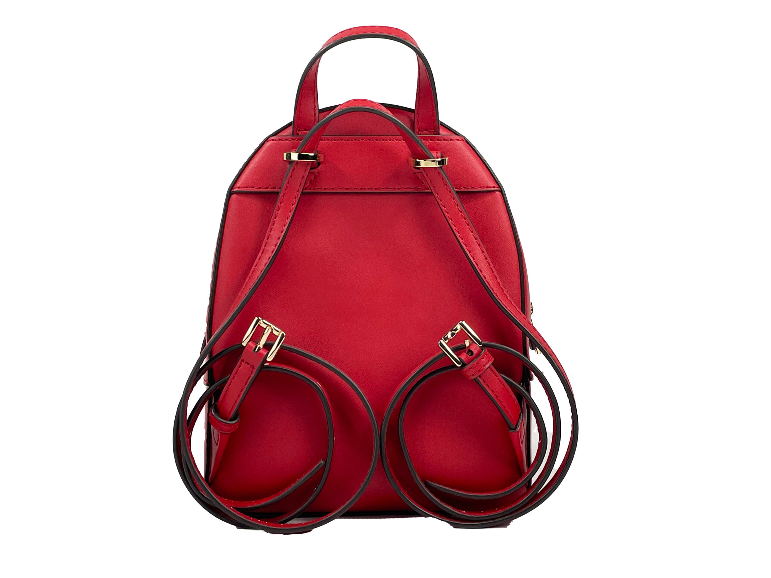Кожена раница с джоб с цип Michael Kors Jaycee Mini XS Червена