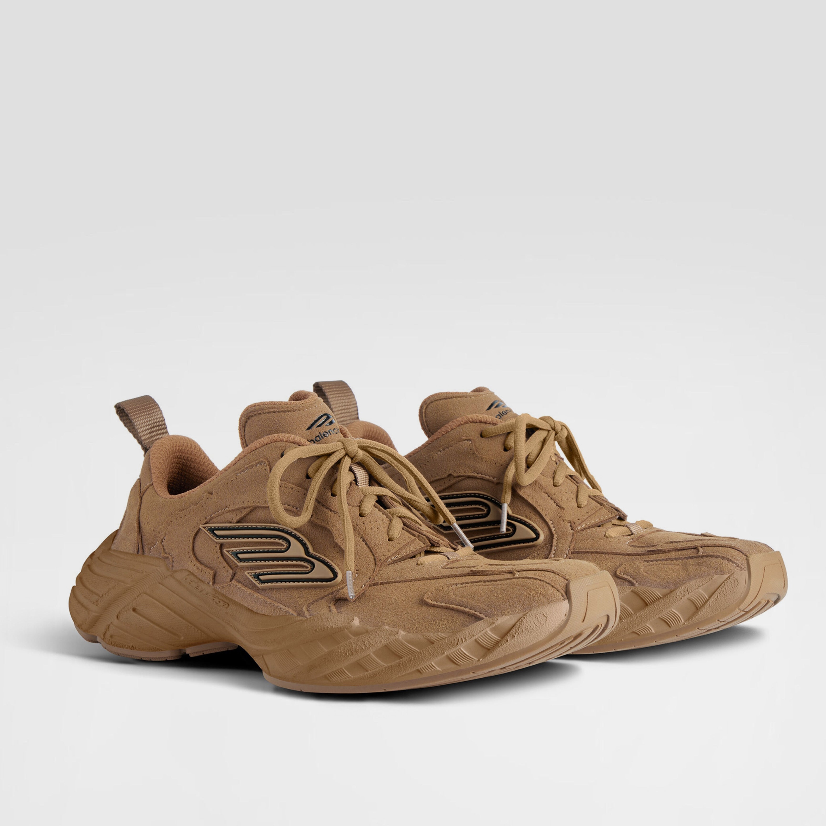 Мъжки кецове от велур Men’s sneakers Balenciaga Monday 825417WMNSS2200 Brown angled view