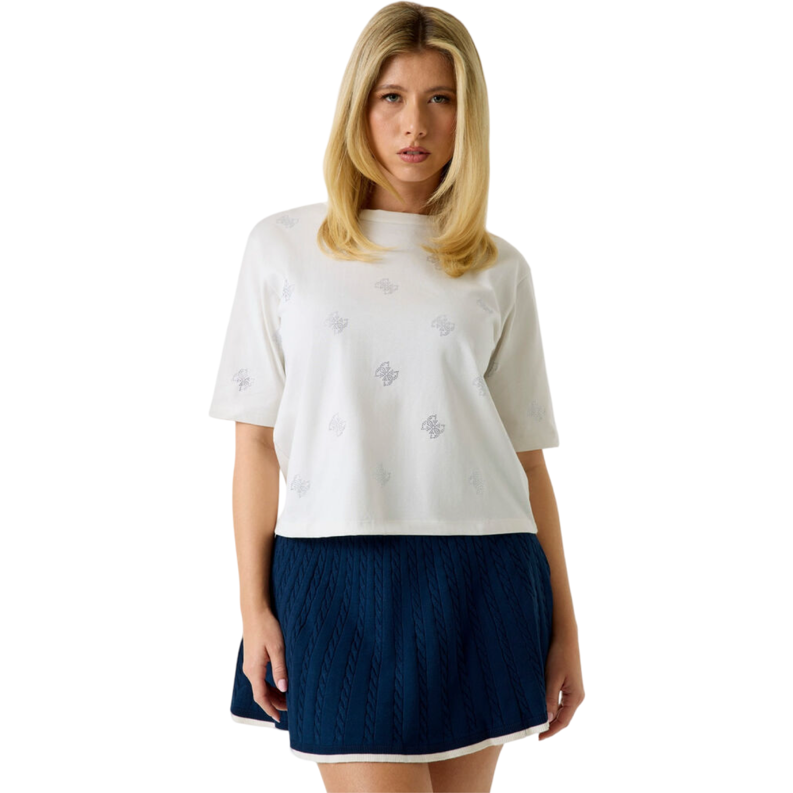 Дамска бяла тениска Guess Women T-shirt 01362702314 Front View