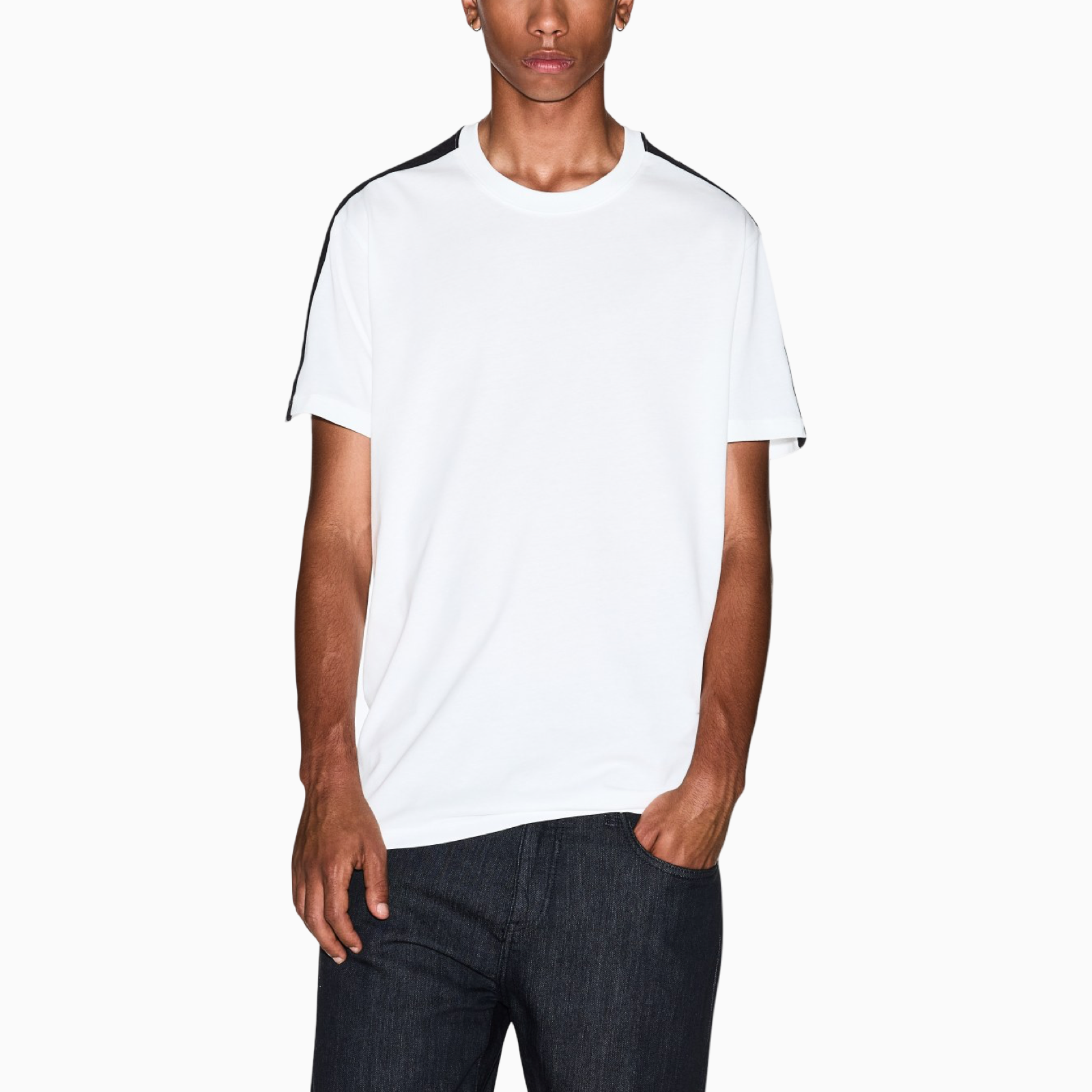 Мъжка бяла тениска Armani Exchange Men T-shirt XM001283 AF10361 Front View