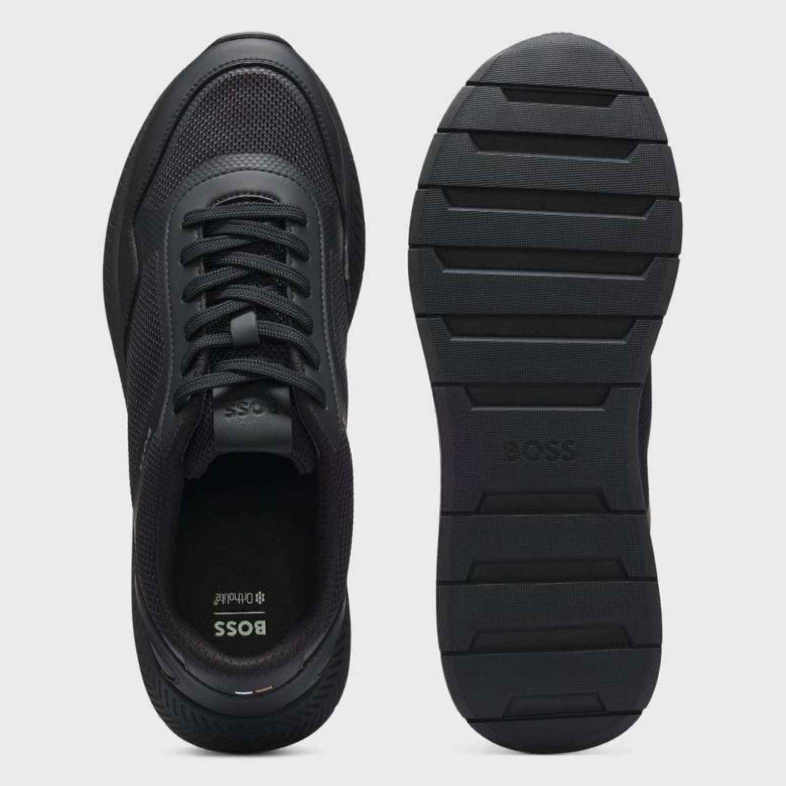 Мъжки черни маратонки Boss Titanium Runn 50568928 005 Men Sneakers Top View