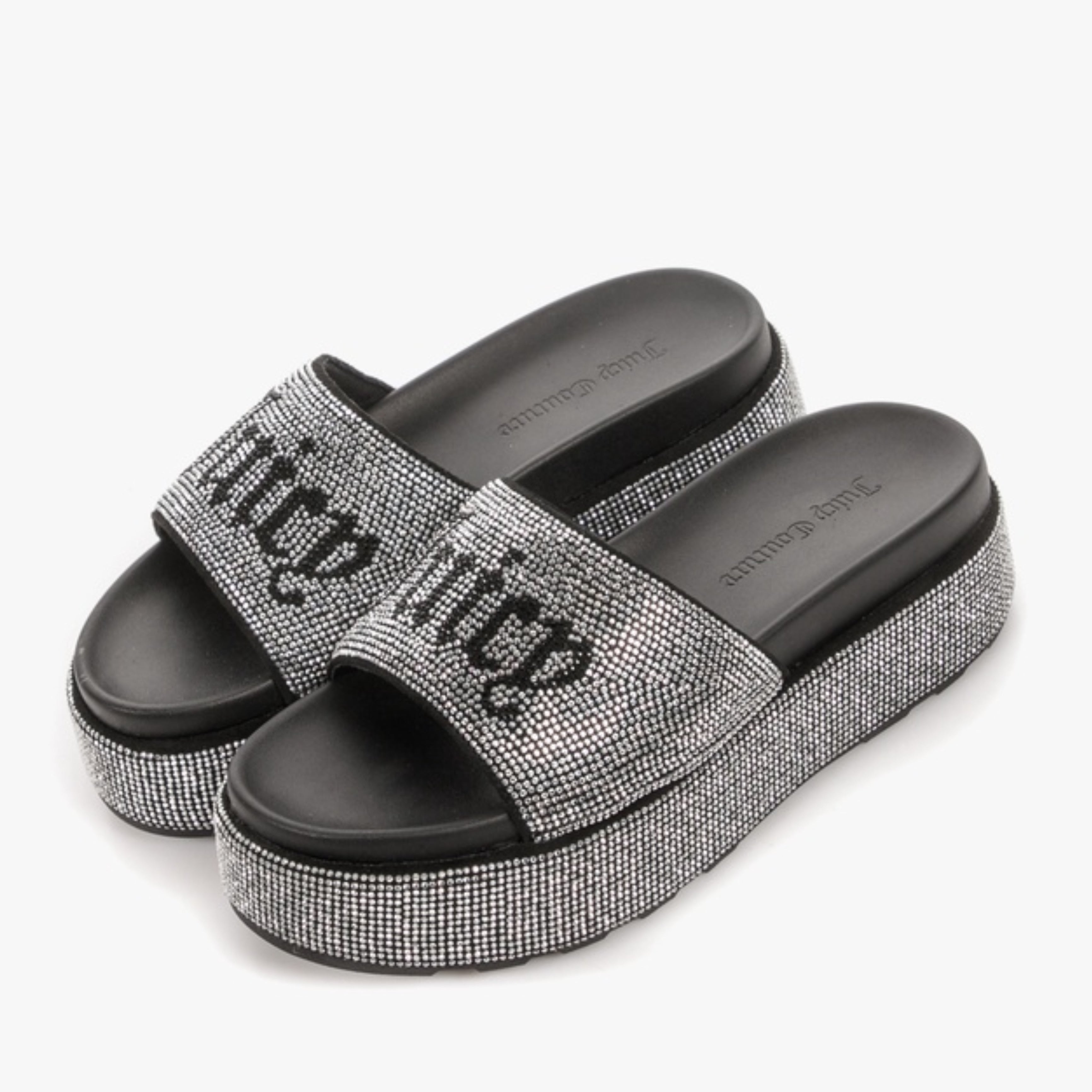 Дамски чехли с камъни Women’s slippers Juicy Couture JCFYL222007 Black Front angled view