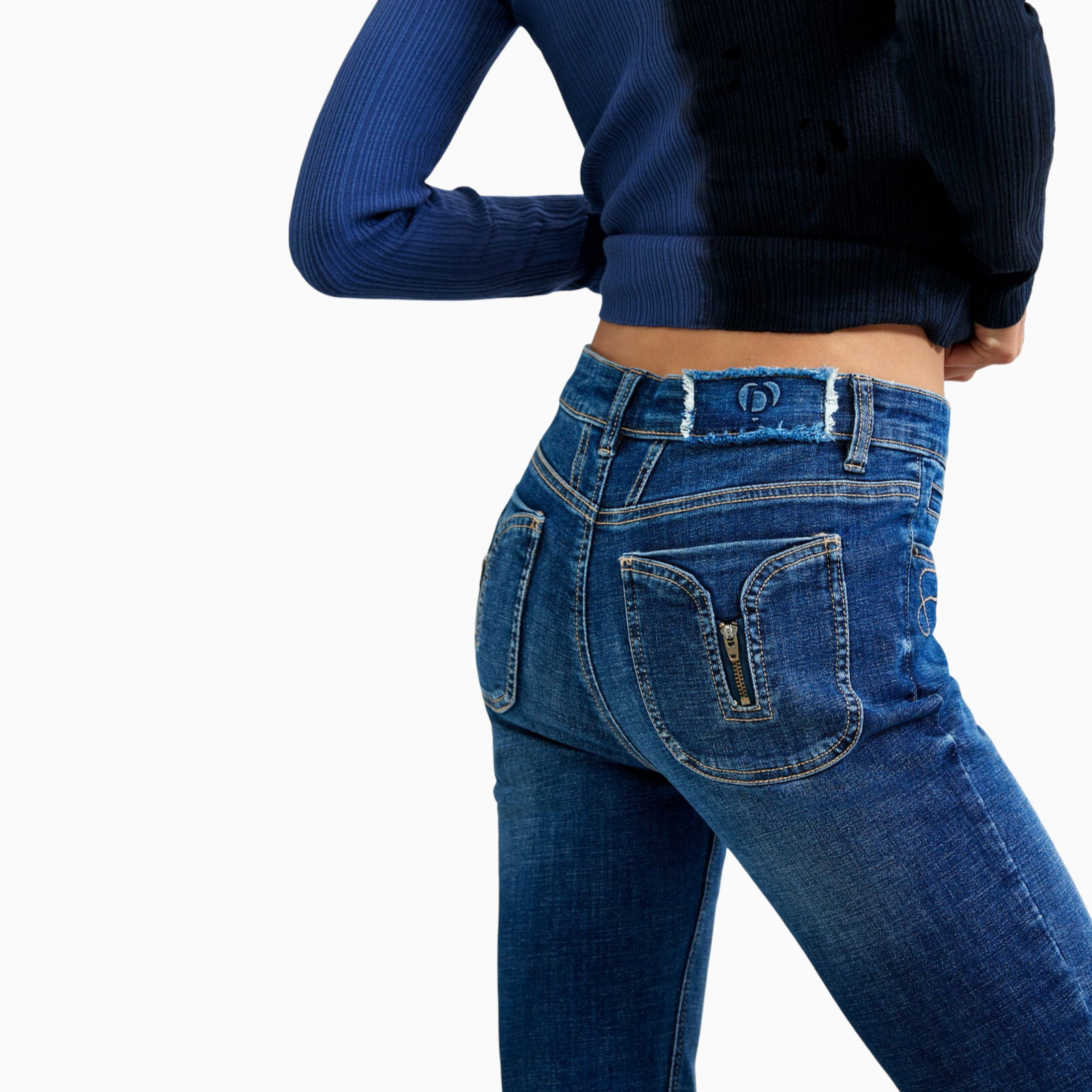 Дамски дънки Desigual Women Jeans 26WWDD18 5008 Back View
