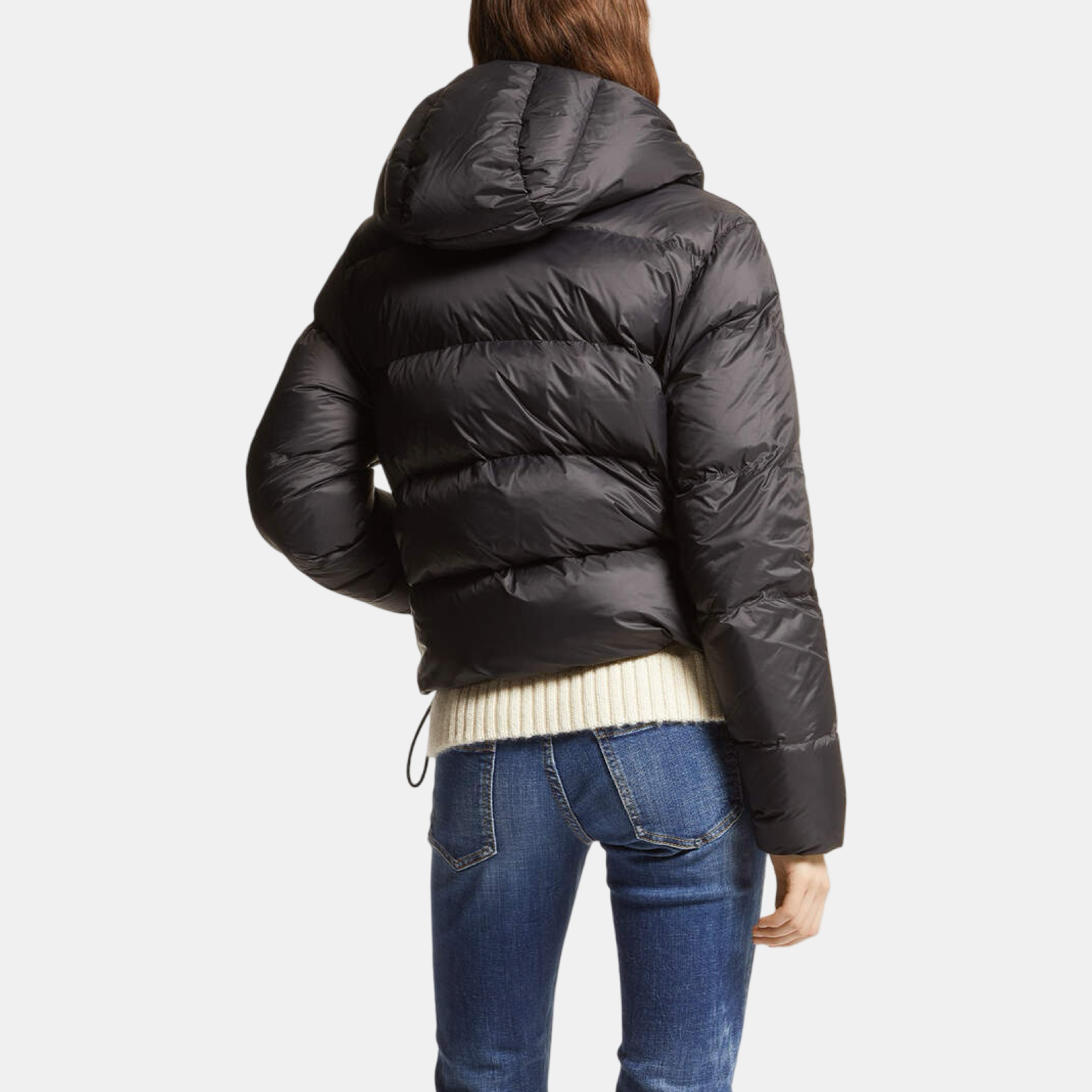 Дамско черно яке Dsquared2 Puff Women Jacket Back View