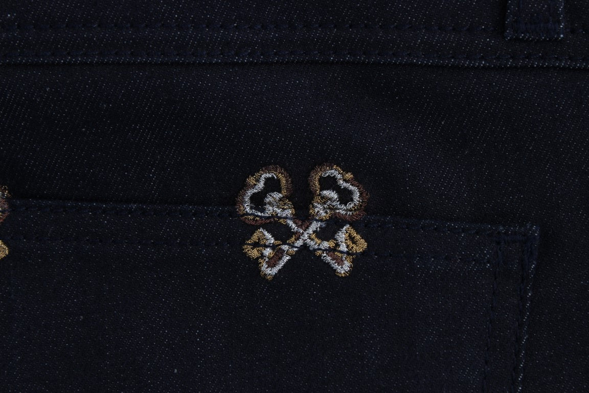 Dolce &amp; Gabbana Елегантни бродирани тесни дънки от деним