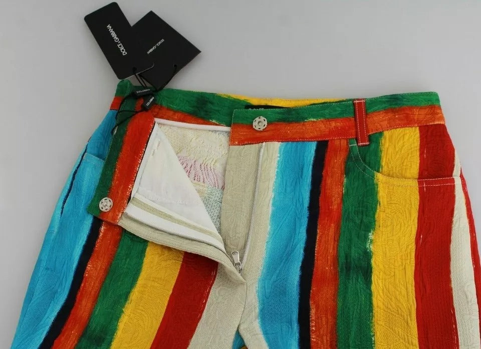 Dolce &amp; Gabbana Многоцветни изгорени панталони Riga Pittorica