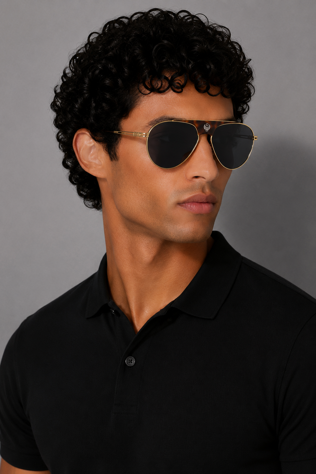 Frankie Morello Brown Metallic Men Sunglasses