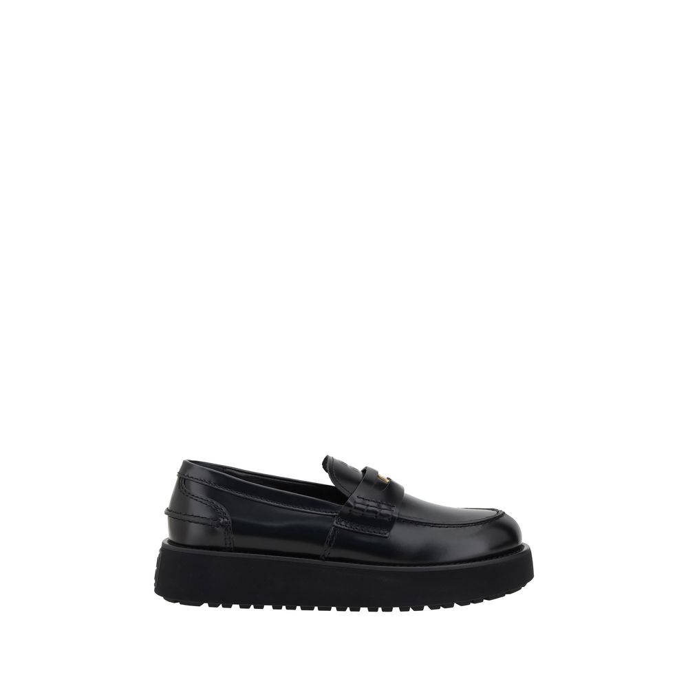 Кожени мокасини Miu Miu