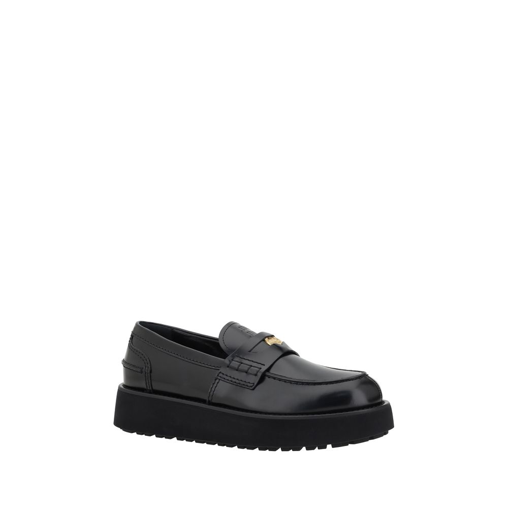 Кожени мокасини Miu Miu