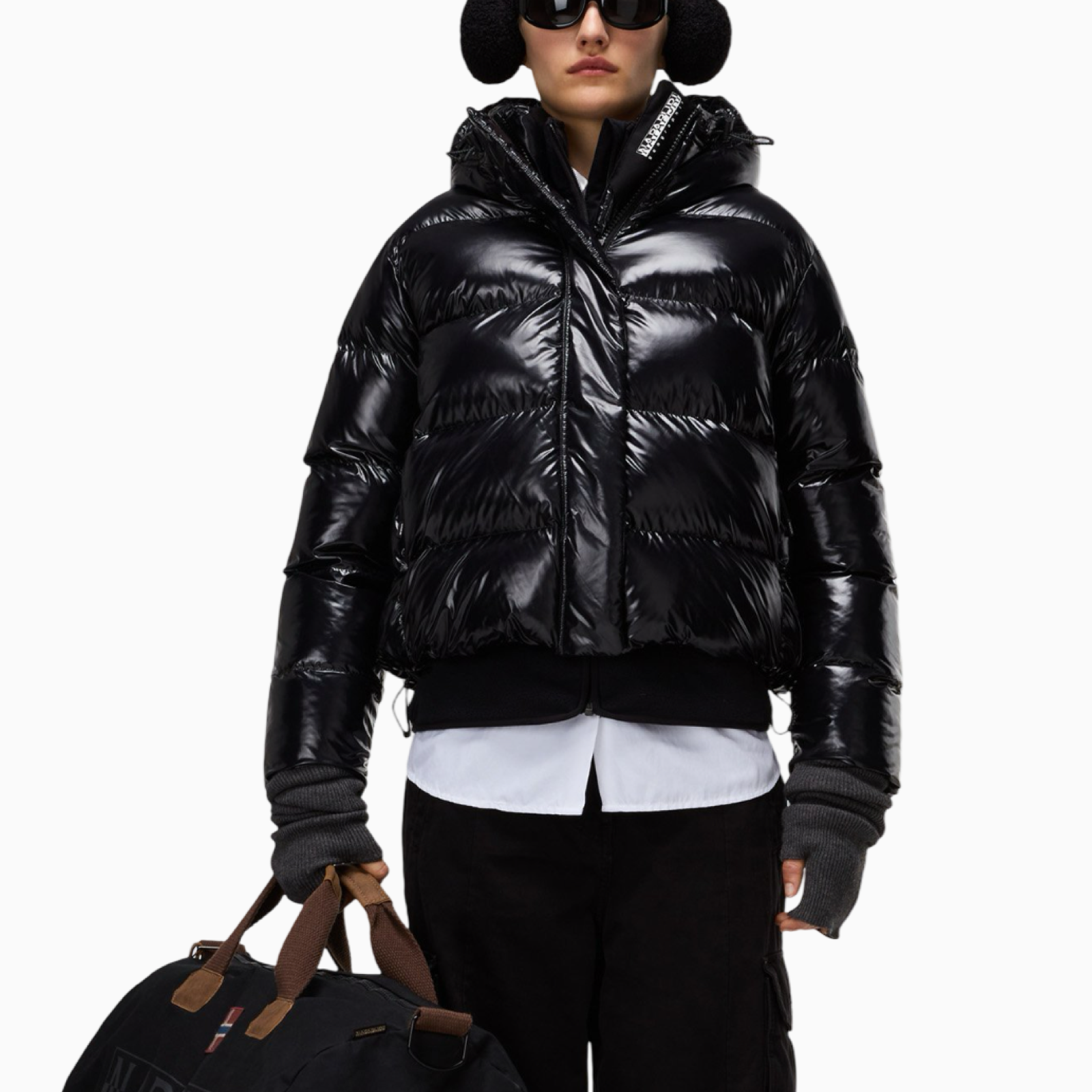 Дамско черно зимно яке Napapijri Women Jacket NP0A4HZ50 Front View