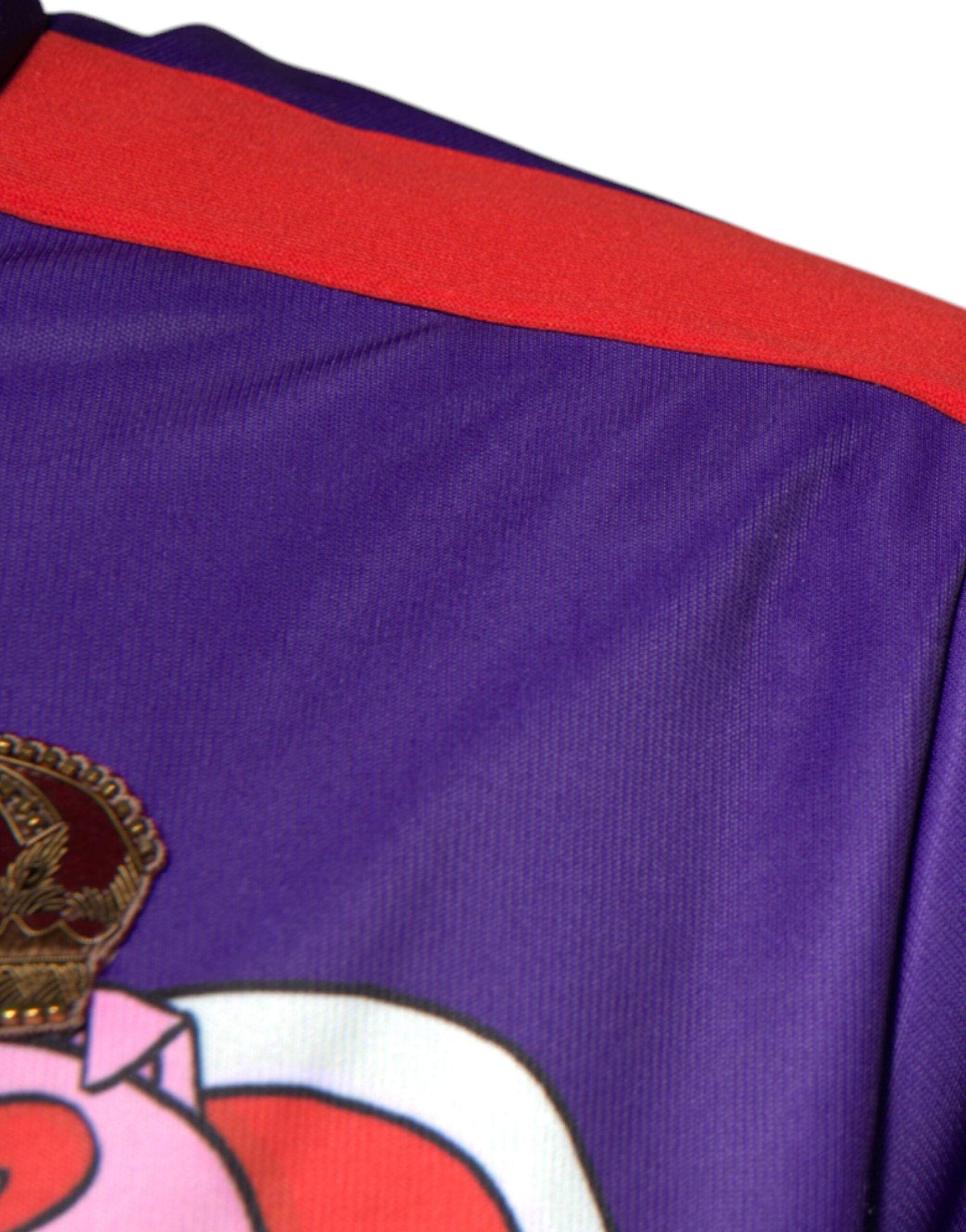 Dolce &amp; Gabbana Purple Year of the Pig Bomber пуловер с пълен цип