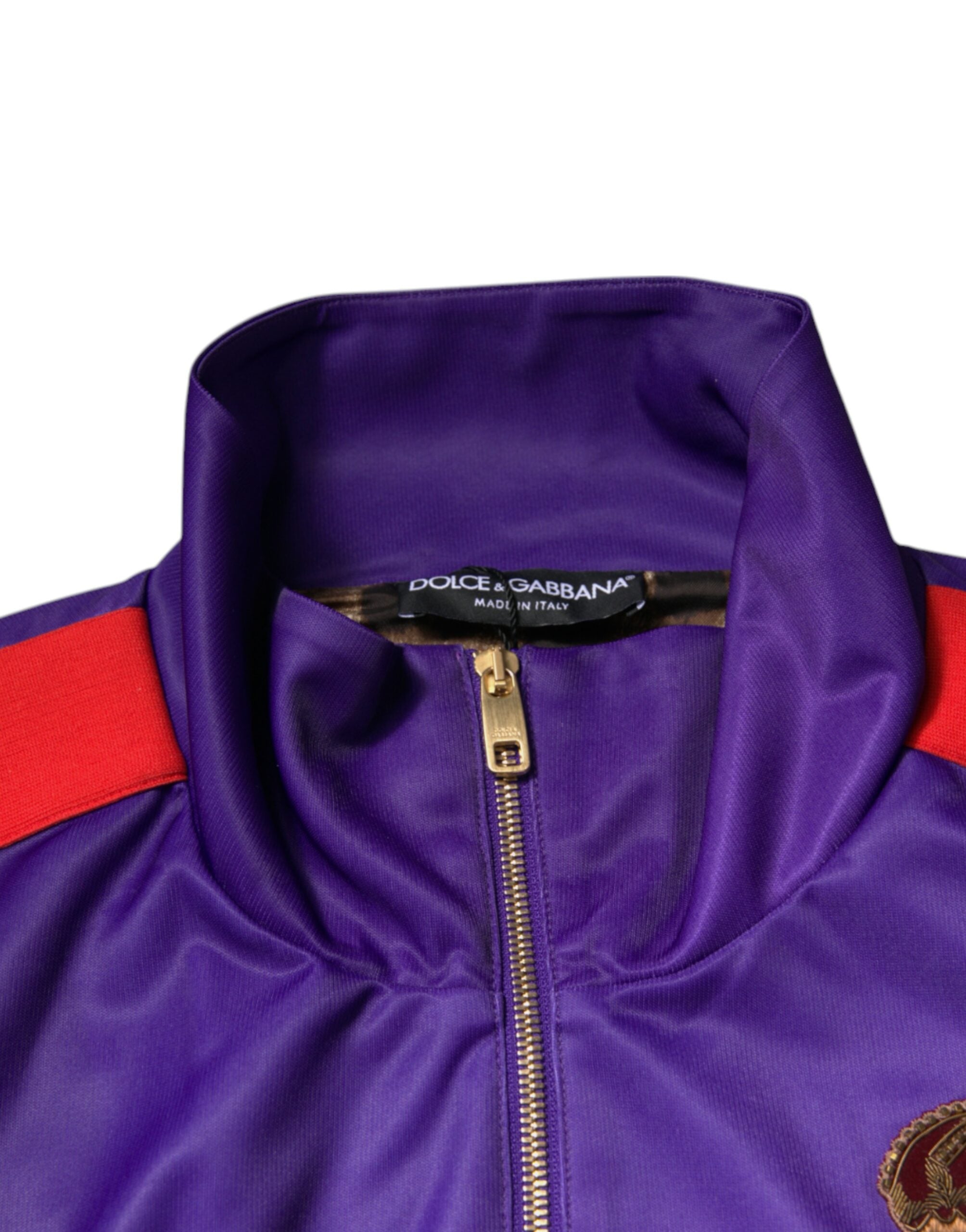 Dolce &amp; Gabbana Purple Year of the Pig Bomber пуловер с пълен цип
