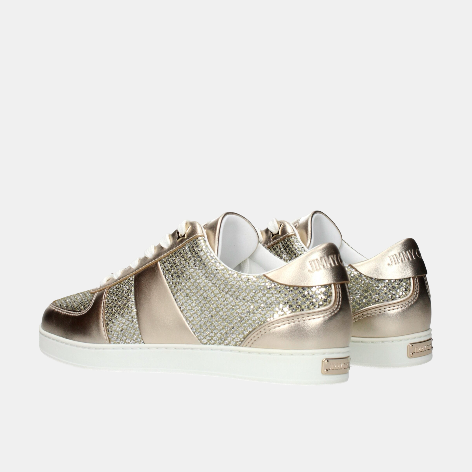 Jimmy Choo Teri Women Sneakers TERIOMGG CHAMPAGNE Heel View