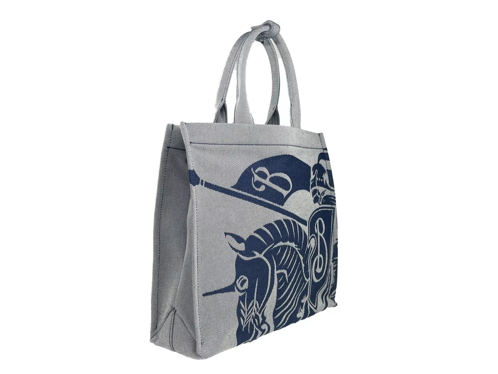 Burberry Navy EKD Canvas Tote Bag с монетник