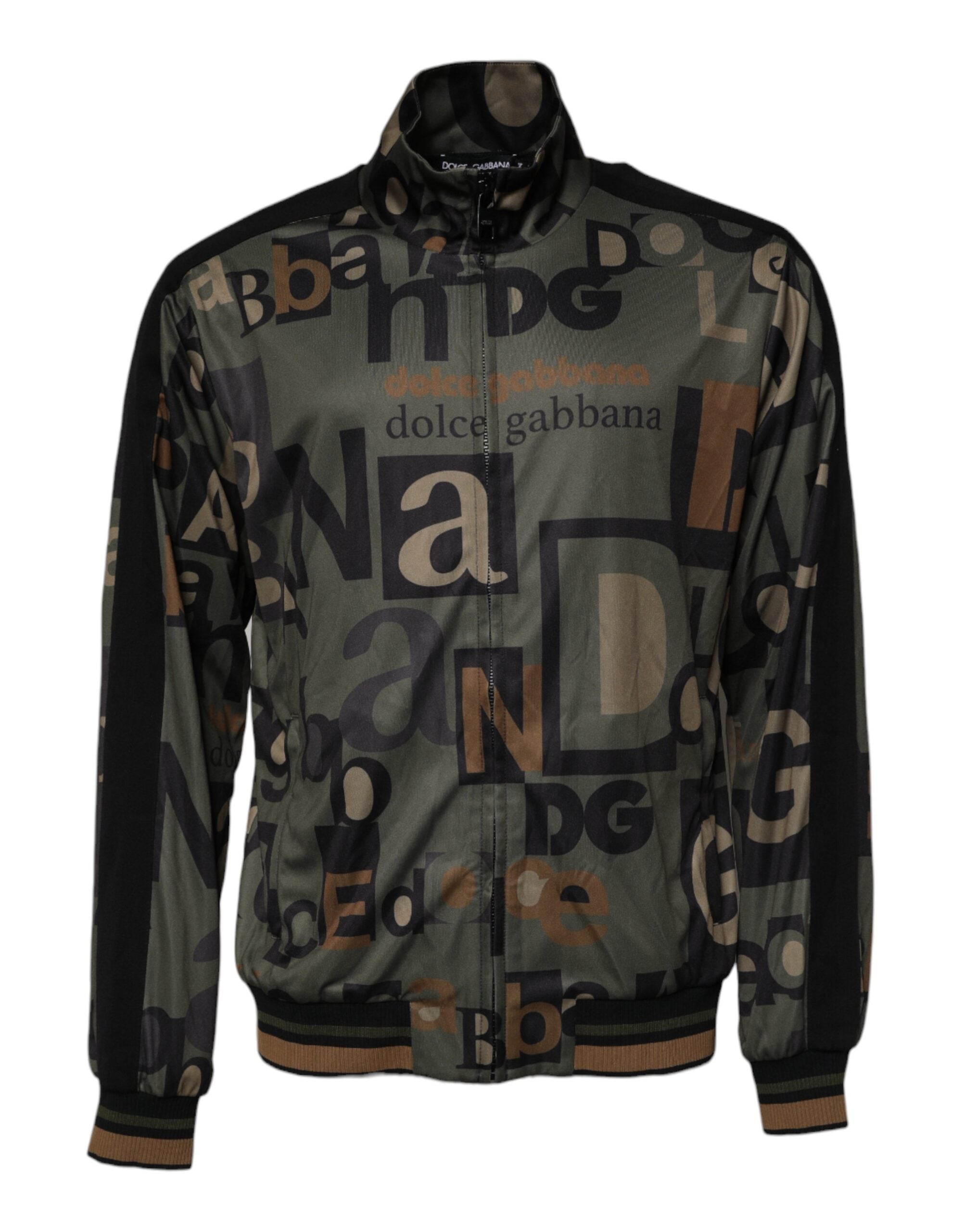 Dolce &amp; Gabbana Army Green полиестерно лого с пълен цип