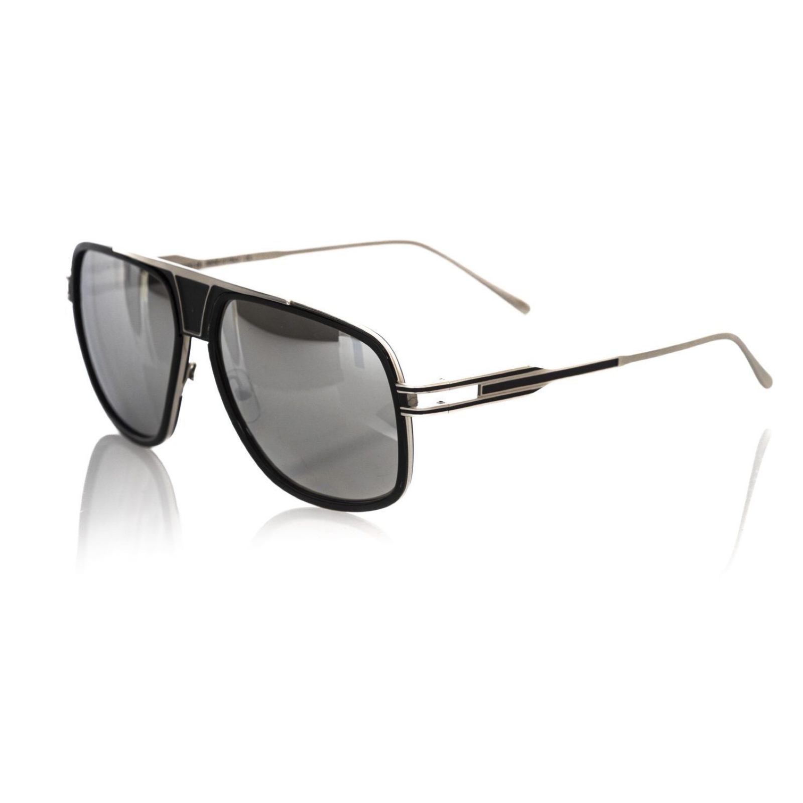 Frankie Morello Black Metallic Men Sunglasses