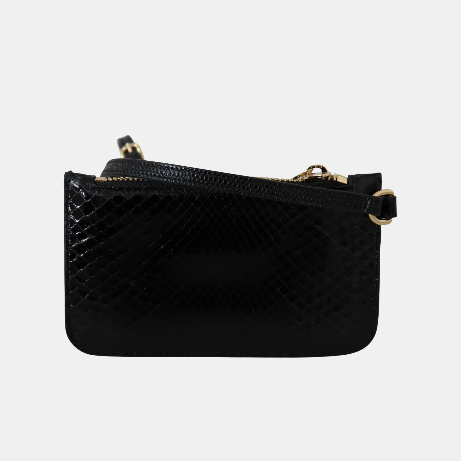 Dolce & Gabbana Python Pattern Leather Clutch Wallet Back View