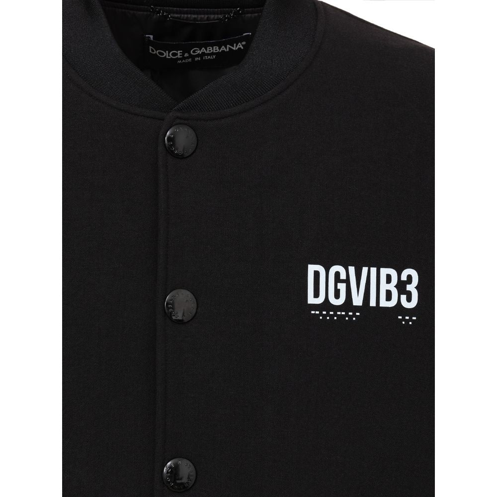 Мъжко черно яке Dolce & Gabbana Men Bomber Jacket