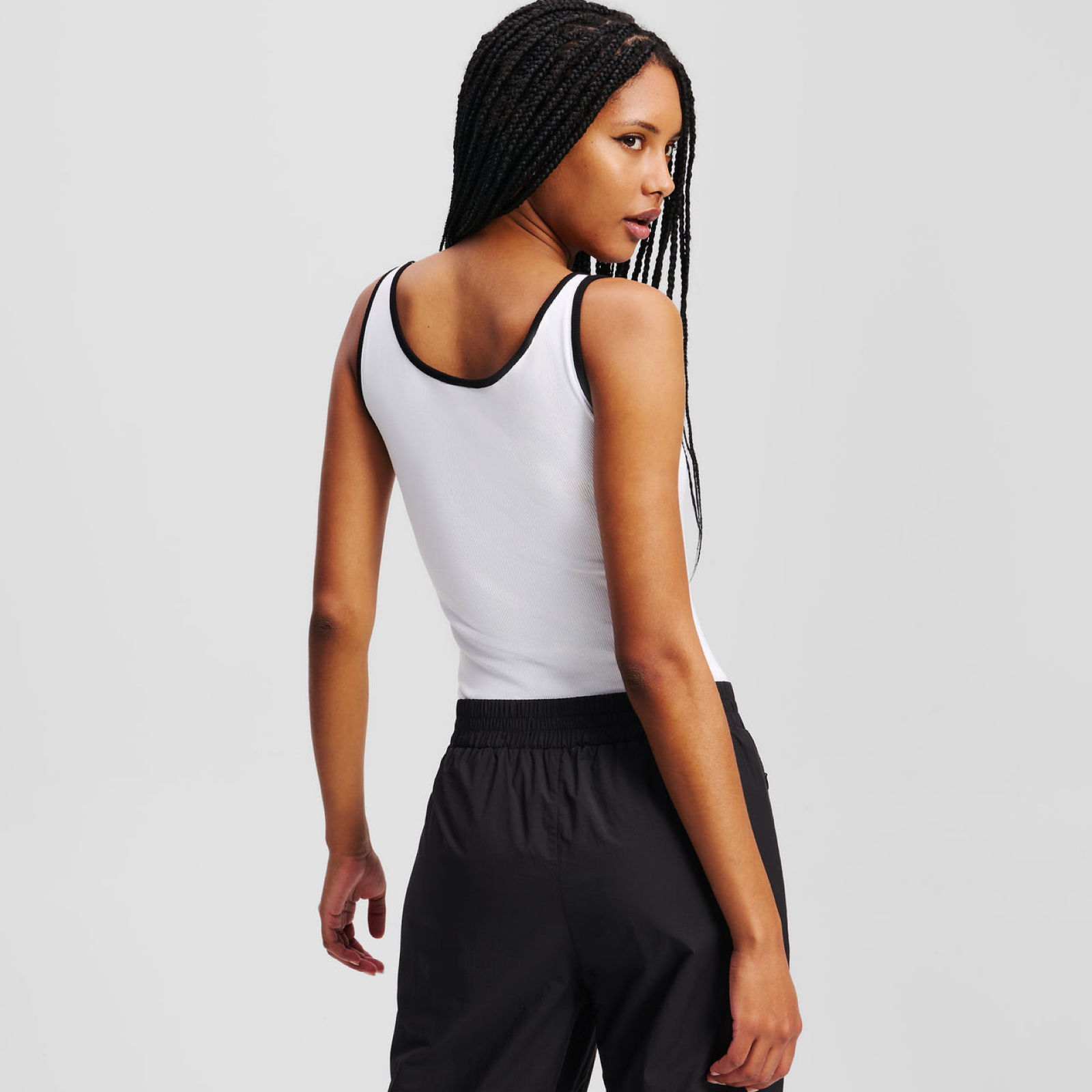 Дамско бяло боди Karl Lagerfeld Jeans Women Bodysuit A2W1702 1100 Back View