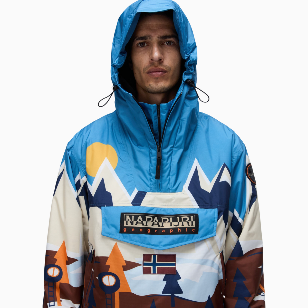 Унисекс яке анорак Napapijri Rainforest Next  All Over Print Anorak Jacket NP0A8AHXFDX Close-Up