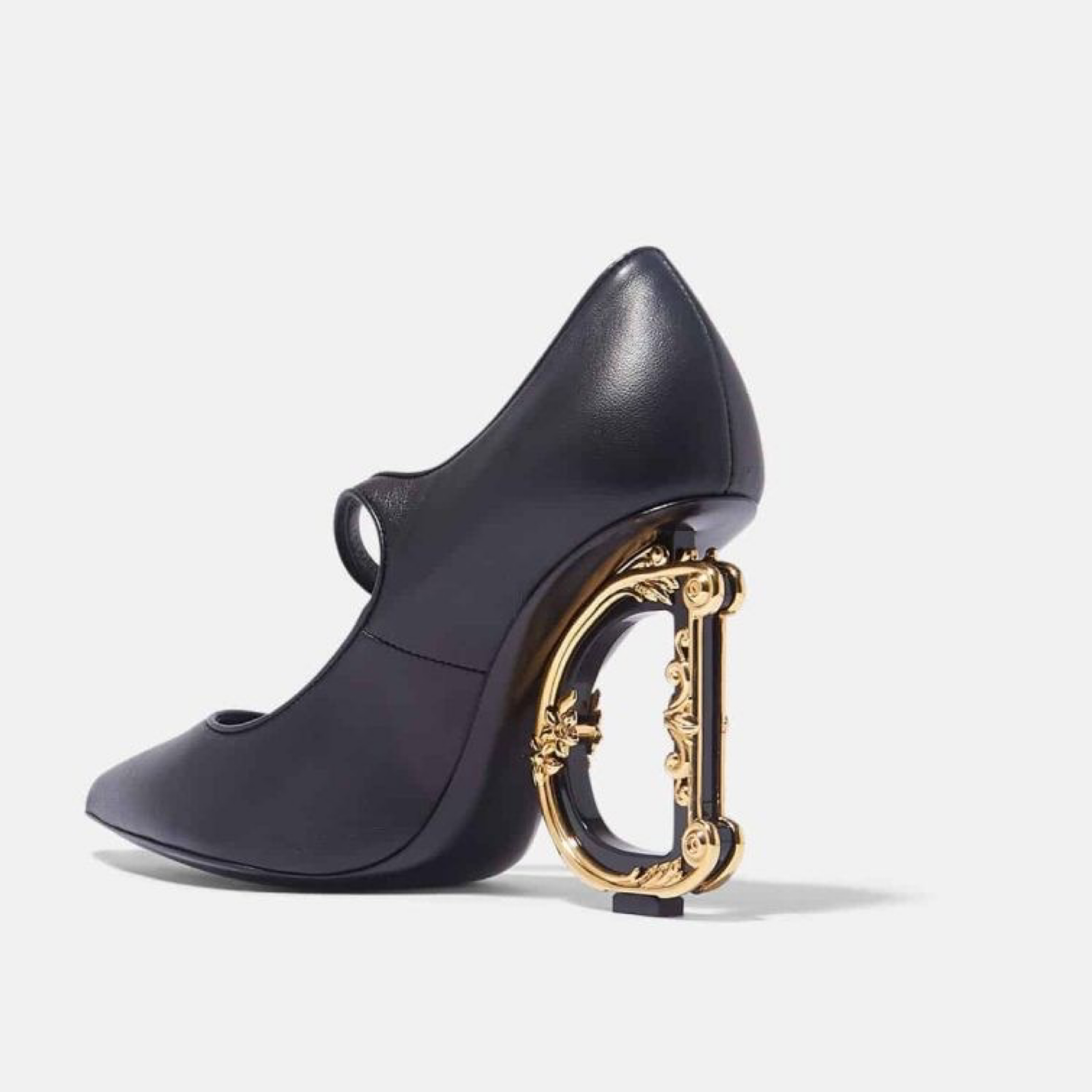 Дамски токчета Dolce & Gabbana Logo Heels Mary Janes Pumps Medial View