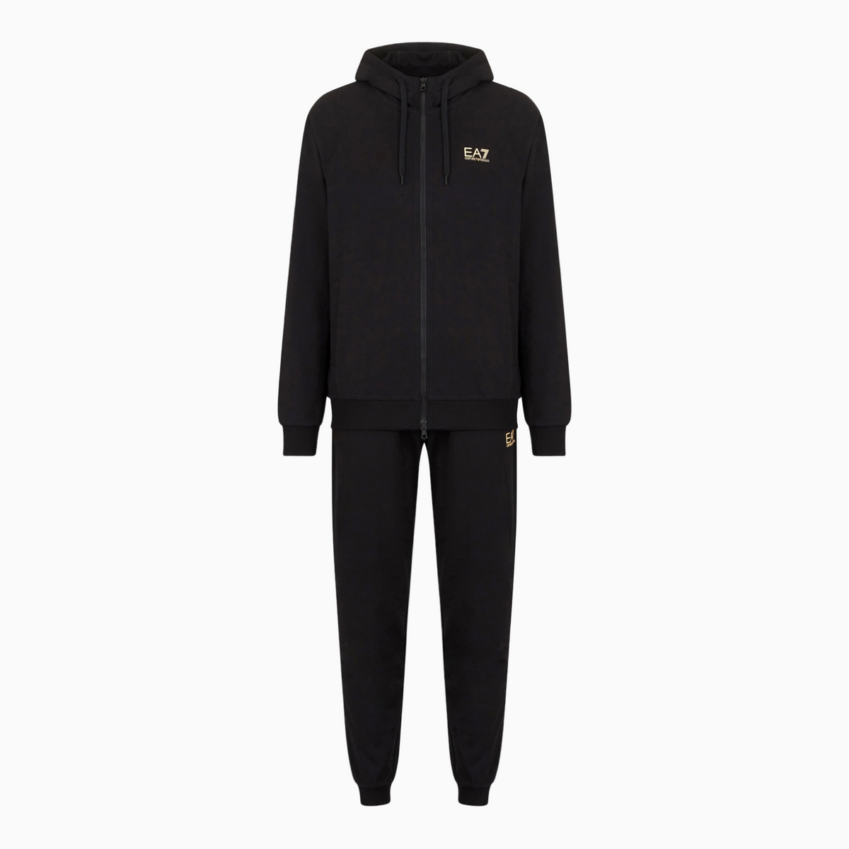 Мъжки черен спортен екип EA7 Emporio Armani Men Tracksuit 8NPV63 PJVRZ 0208 Front View