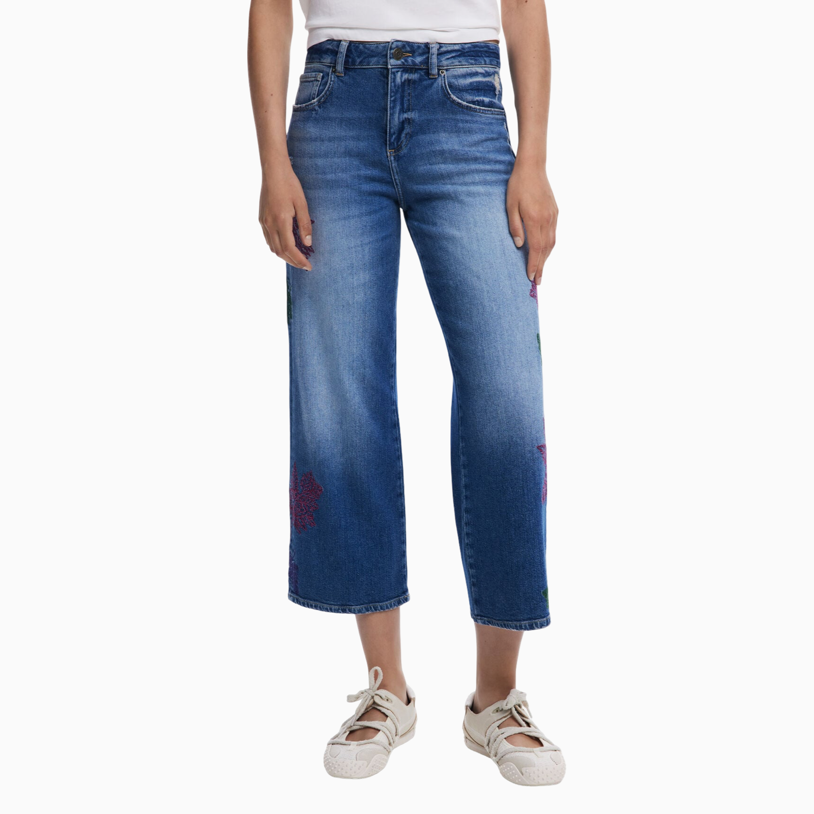 Дамски дънки Desigual Women Jeans 25WWDD21 5053 Front View