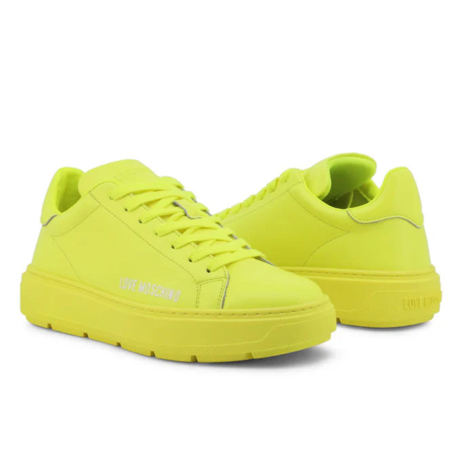 Дамски електриково жълти кецове Love Moschino Women Sneakers JA15304G1GID0400 Front View