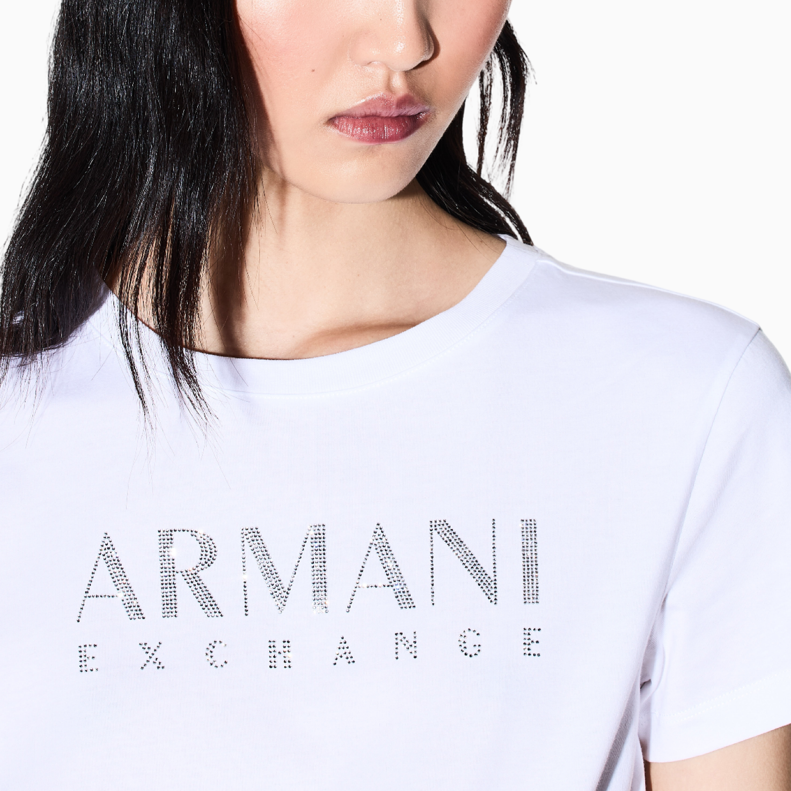 Дамска бяла тениска Armani Exchange  Women T-shirt XW002294 AF17172 U0002 Close-Up