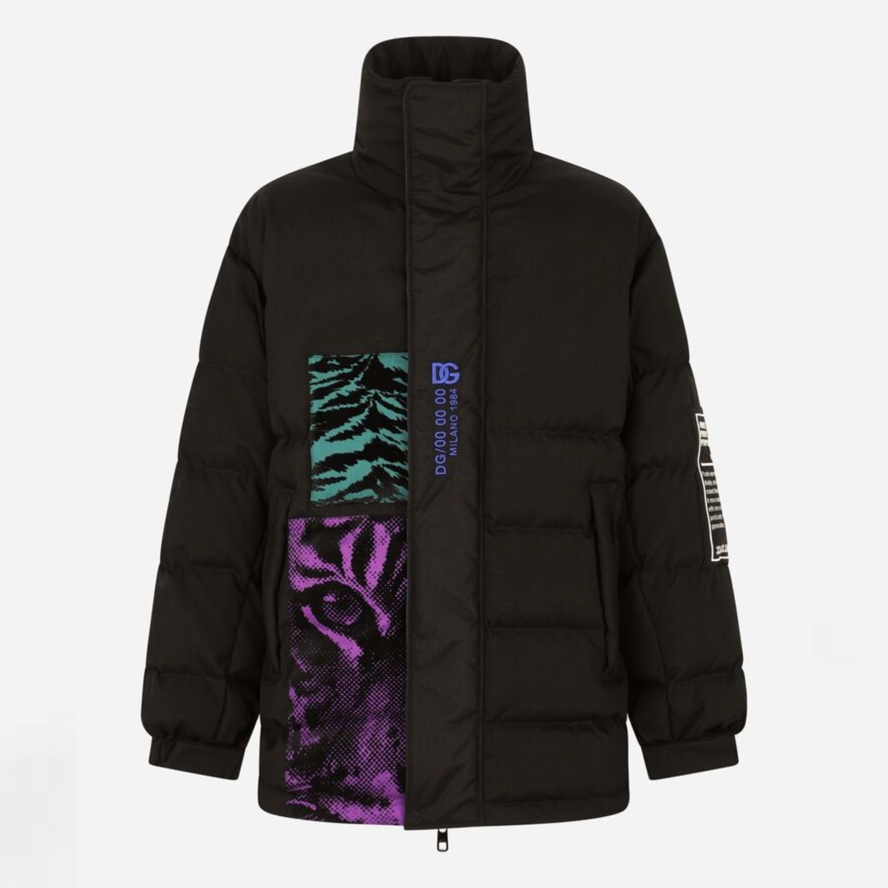 Мъжко луксозно пухено яке в черно DOLCE & GABBANA Men’s Luxury Black Puffer Jacket