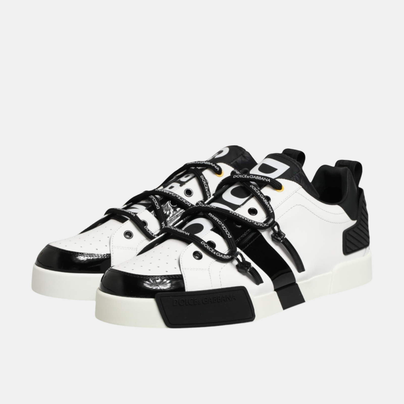 Dolce & Gabbana Logo Portofino Men Sneakers Lateral View